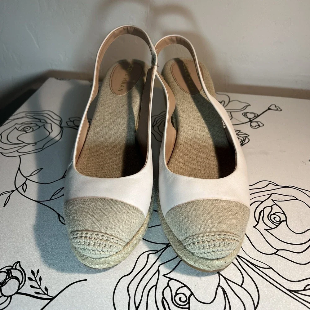 Cole Haan women's Shoes Sandals Cloudfeel Espadrille Wedge Slingback Size 10B